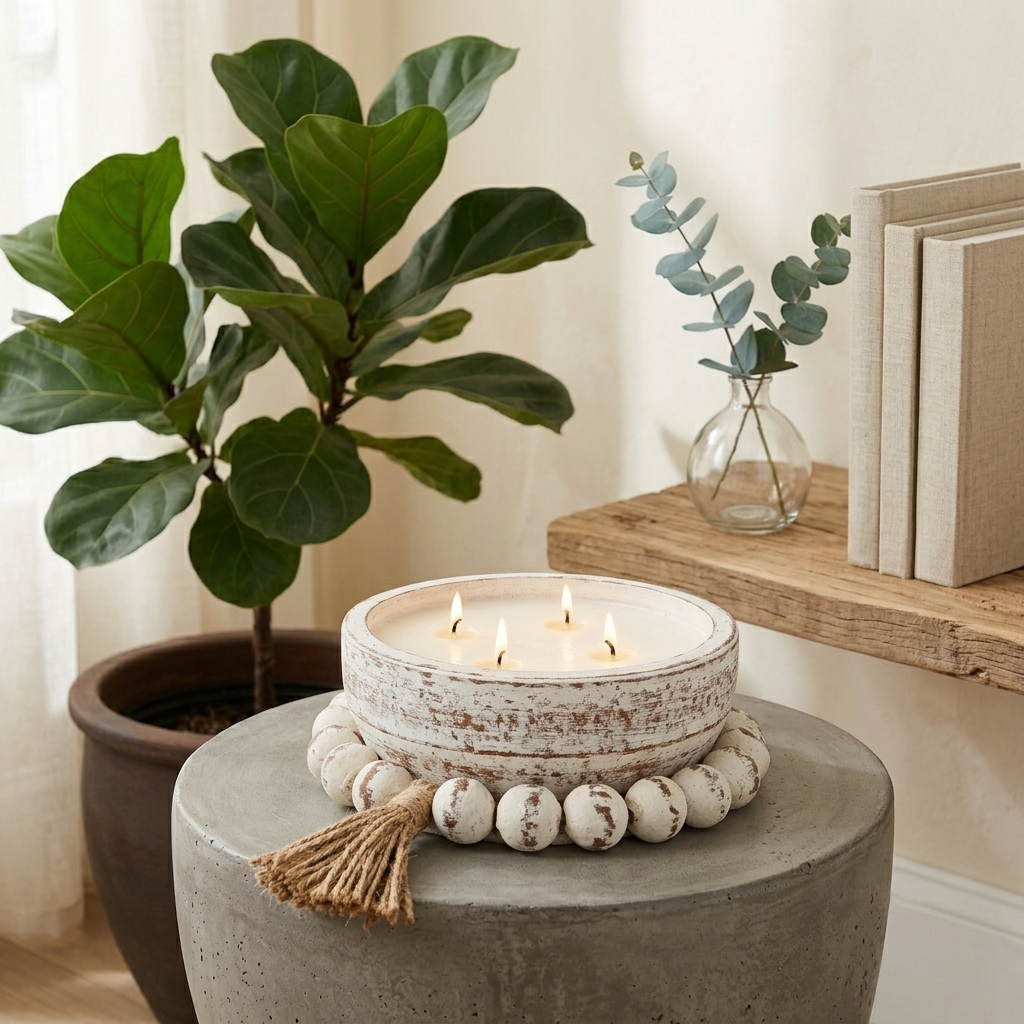 White Vintage Mala Bowl - Image 2