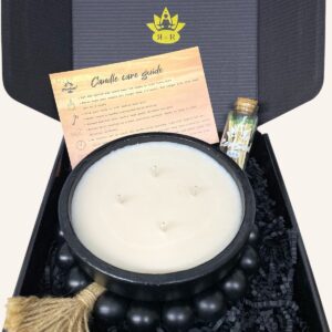 B Black Mala Bowl Candle