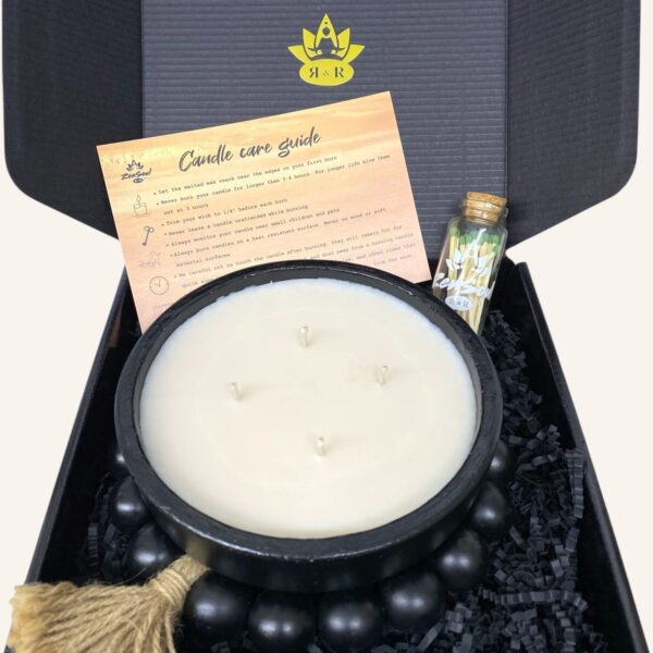 B Black Mala Bowl Candle